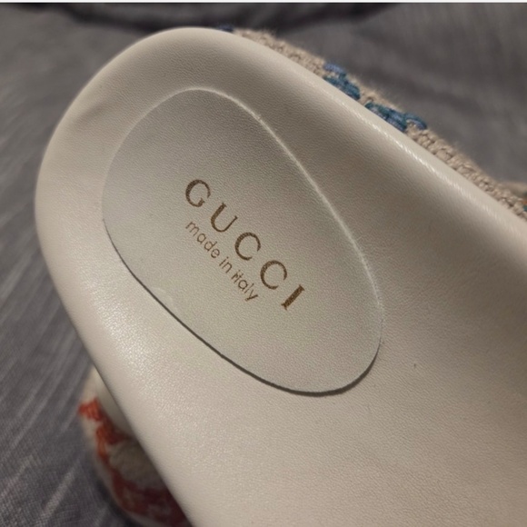 Gucci Women’s Multicolor Angelina GG Platform Slide Sandals - Picture 4 of 5